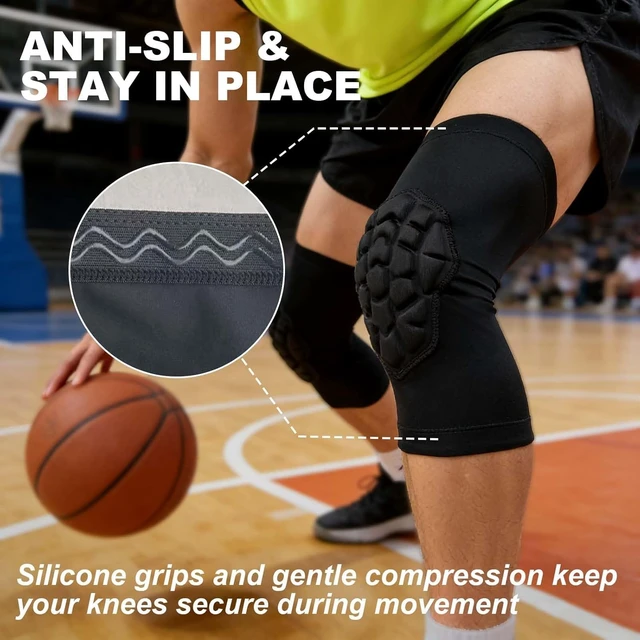 Alt view image 4 of 6 - Knee Pads for Volleyball Wrestling Men Women, Breathable Flexible, Black M | Lightweight Thin Fabric, Full Knee Protective Gear, Soft Padded Knee Sleeve for Dancing, Biking, Yard, Home Work, for Adult