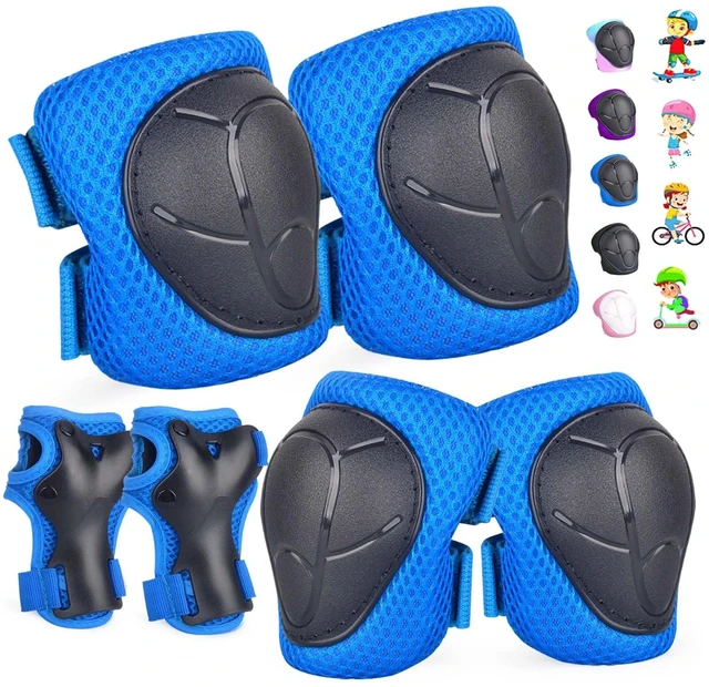 Main image of Kids/Youth Knee Pads and Elbow Pads Set for Kids 3-14 Years Boys Girls Protective Gear Set Adjustable Knee Pads, Elbow Pads, Wrist Guards Skateboard Skating Skiing Cycling Biking Running Scooter