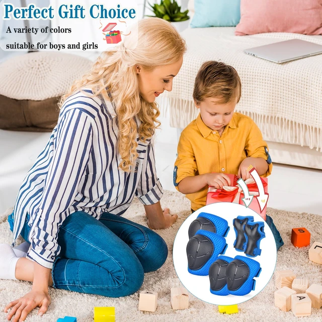 Alt view image 7 of 7 - Kids/Youth Knee Pads and Elbow Pads Set for Kids 3-14 Years Boys Girls Protective Gear Set Adjustable Knee Pads, Elbow Pads, Wrist Guards Skateboard Skating Skiing Cycling Biking Running Scooter