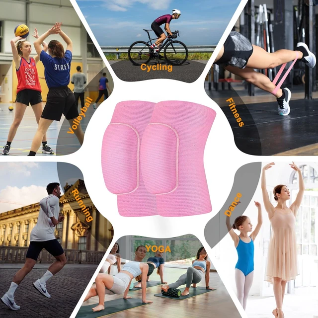 Alt view image 6 of 6 - Volleyball Knee Pads for Dancers, Soft Breathable Knee Pads for Men Women Kids Knees Protective, Knee Brace for Volleyball Football Dance Yoga Tennis Running Cycling Workout Climbing