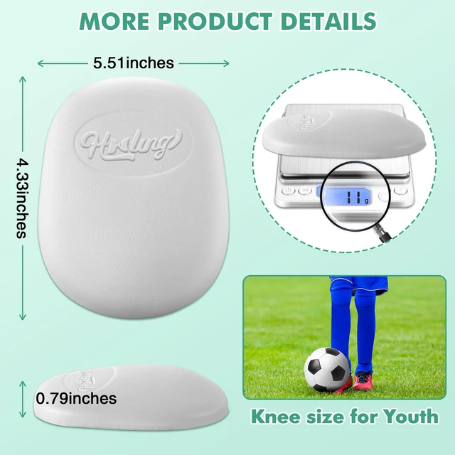 Alt view image 2 of 7 - 4 Pcs Football Knee Pads, Ultra Light Skill Positions,Youth | Anti Collision in Basketball Volleyball Soccer Cycling, School Team Knee Sleeve, Lightweight Protector for Boys Girls