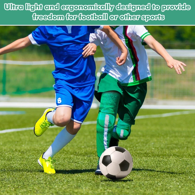 Alt view image 4 of 7 - 4 Pcs Football Knee Pads, Ultra Light Skill Positions,Youth | Anti Collision in Basketball Volleyball Soccer Cycling, School Team Knee Sleeve, Lightweight Protector for Boys Girls