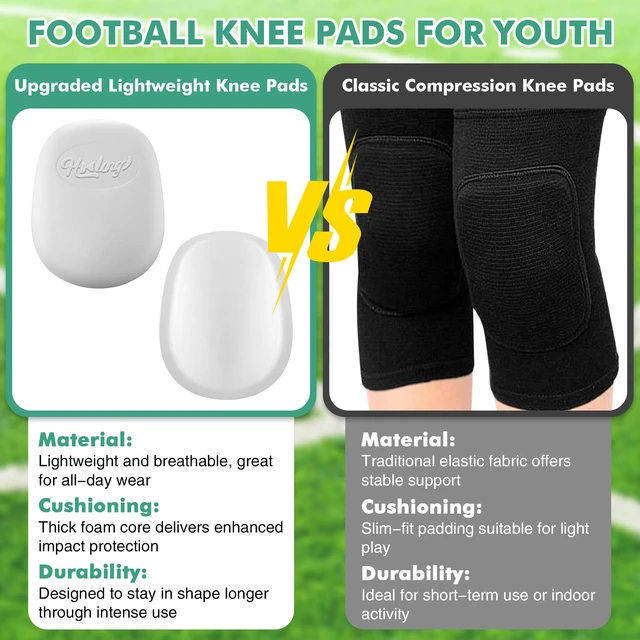 Alt view image 7 of 7 - 4 Pcs Football Knee Pads, Ultra Light Skill Positions,Youth | Anti Collision in Basketball Volleyball Soccer Cycling, School Team Knee Sleeve, Lightweight Protector for Boys Girls