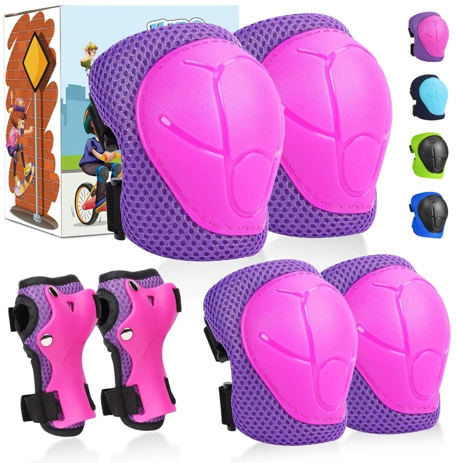 Main image of Knee Pads for Kids,6in1 Kids Protective Gear Set Elbow Pads Wrist Guards 315 Boys Girls Toddlers, Safety Gear for Skating Cycling Bike Rollerblading Scooter BMX Skateboard Inline Skating