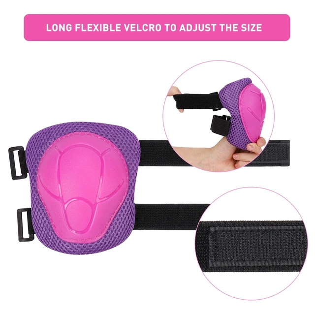 Alt view image 5 of 7 - Knee Pads for Kids,6in1 Kids Protective Gear Set Elbow Pads Wrist Guards 315 Boys Girls Toddlers, Safety Gear for Skating Cycling Bike Rollerblading Scooter BMX Skateboard Inline Skating