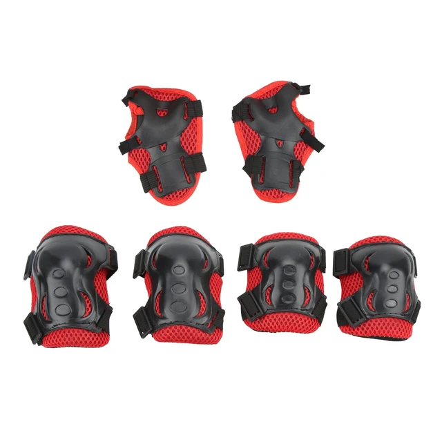 Alt view image 4 of 6 - Knee Pad Elbow Pads Guards Protective Gear Set, Red, for 5-16 Years Kids/Youth/Child, for Roller Skates Cycling BMX Bike Skateboard Scooter Riding Sports