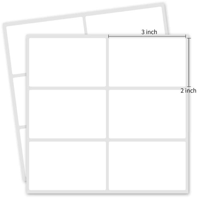 Main image of 2×3 Inch Removable Blank Freezer Labels,Water/Oil/Tear Resistant/Ink Won't Smudge No Residue (120pcs,1 Bag)