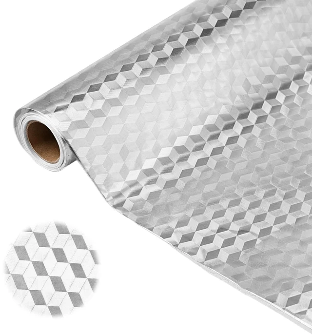 Main image of Stove Wall Protector Stove Backsplash Protector for Wall Peel and Stick Backsplash Kitchen Wallpaper Oil Proof Sticker Aluminum Self Adhesive Cabinet Cupboard Liner for Walls (15.7 X 118.1 Inch)