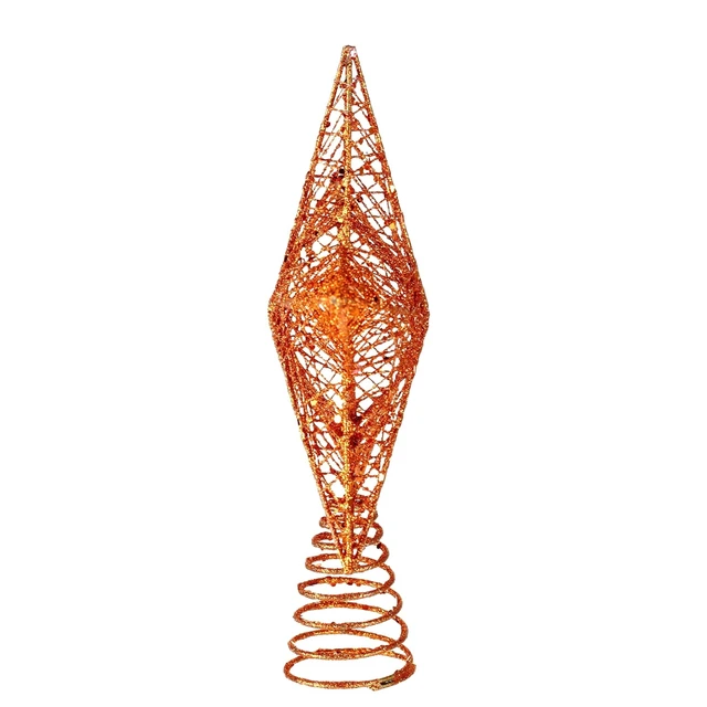 Alt view image 2 of 6 - Iron Christmas Tree Star Topper,20cm Glittering Tree Topper | Durable Iron with a Glittering Finish, This 20cm Star Adds Festive Sparkle to Homes, Offices, or Hotels.