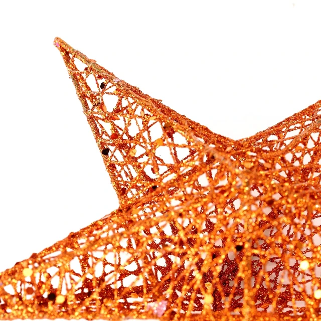 Alt view image 3 of 6 - Iron Christmas Tree Star Topper,20cm Glittering Tree Topper | Durable Iron with a Glittering Finish, This 20cm Star Adds Festive Sparkle to Homes, Offices, or Hotels.