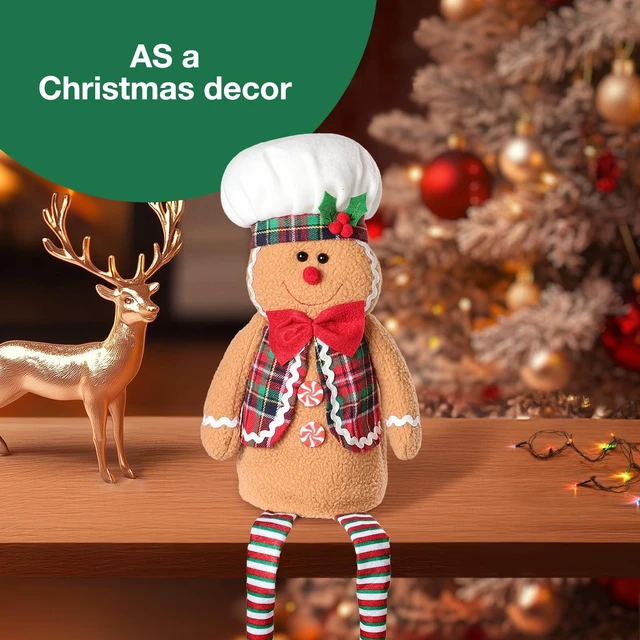 Alt view image 5 of 6 - Gingerbread man Christmas Decorations, Christmas Tree Topper Gingerbread man, Funny and Unique Christmas Tree Decorations