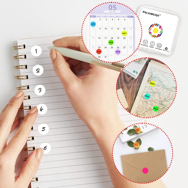 Alt view image 5 of 7 - 1/2 Inch Dot Stickers,0.5 Inch Removable Round Sticker Labels,Waterproof,Oil Proof,Easy to Apply,for Preschoolers,Crafts, Small Retail Stores,Offices,Garages,Yard Sales (White,1000 Pcs)
