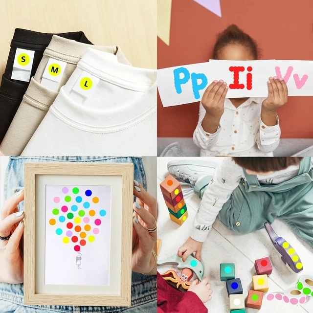 Alt view image 7 of 7 - 1/2 Inch Dot Stickers,0.5 Inch Removable Round Sticker Labels,Waterproof,Oil Proof,Easy to Apply,for Preschoolers,Crafts, Small Retail Stores,Offices,Garages,Yard Sales (White,1000 Pcs)