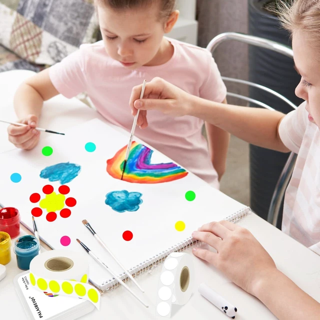 Alt view image 6 of 7 - 1/2 Inch Dot Stickers,0.5 Inch Removable Round Sticker Labels,Waterproof,Oil Proof,Easy to Apply,for Preschoolers,Crafts, Small Retail Stores,Offices,Garages,Yard Sales (White,1000 Pcs)