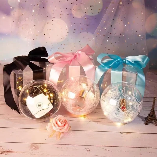 Alt view image 5 of 6 - 20 Clear Fillable Ornaments Balls- 80mm/3.15" Transparent Plastic Thickened Spherical Assembled Craft, for Christmas Tree Decor, and Festive Days Home Party(8cm)