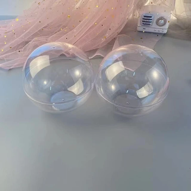 Alt view image 6 of 7 - 30 PCS Clear Christmas Ornaments Balls, 8cm, 6cm, 5cm Clear Fillable Plastic Ornaments Ball, DIY Christmas Decorations, Hanging Ornaments for Crafts