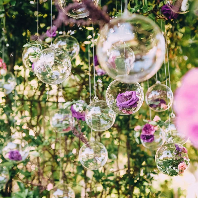 Alt view image 6 of 7 - 25 Sets Clear Fillable Ornaments Ball in 5 Different Size,Transparent DIY Craft Ball,Plastic Acrylic Fillable Ball for Halloween Christmas Decor