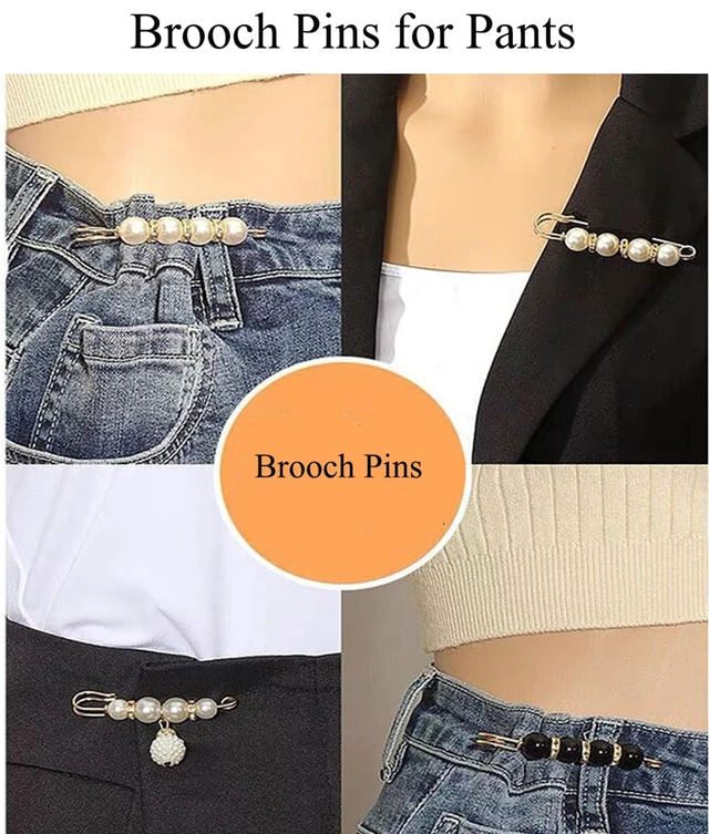 Alt view image 6 of 7 - Charms for Socks Safety Pin Brooch,55pcs Junk Sock Charms Pins Gold Bling Sock Jewelry Charms,Brooch Pins for Socks,Pearl Rhinestone Brooch Pins Costom Shoe Sock Charms Kit Bulk for Hat Clothes