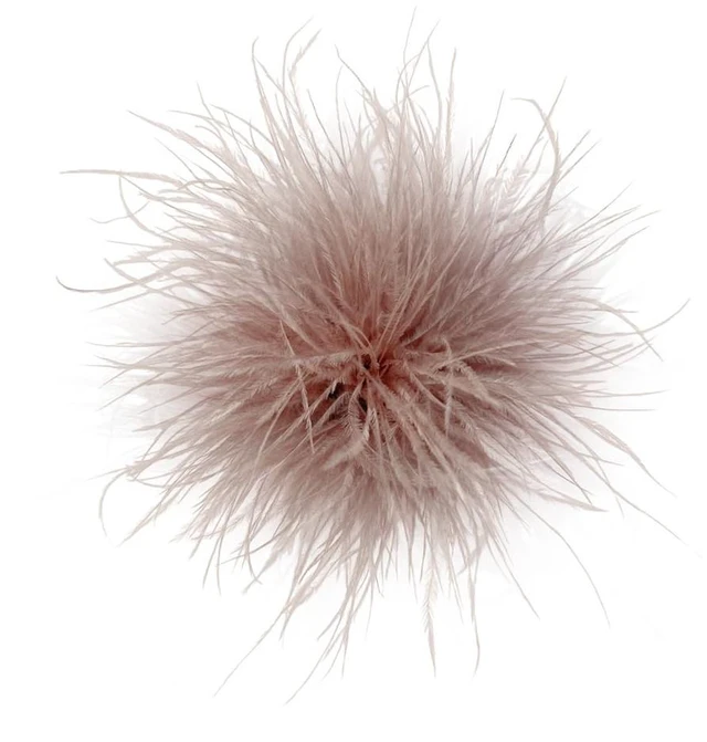 Main image of Dainty Feather Flower Large Brooch Pin for Women Men Elegant Oversized Floral Lapel Pins Shawl Dress Suit Clothes Accessories Wedding Party Dance Banquet Fashion Jewelry 150mm (Pink Brown)