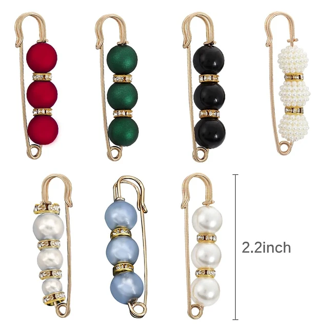 Alt view image 2 of 6 - 7 Pcs Fashion Brooch Pins Sweater Shawl Pins for Women Girls Clothing Dresses Decoration Accessories (Multicolor)