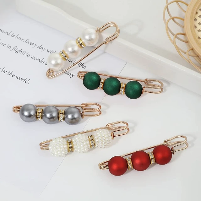 Alt view image 5 of 6 - 7 Pcs Fashion Brooch Pins Sweater Shawl Pins for Women Girls Clothing Dresses Decoration Accessories (Multicolor)