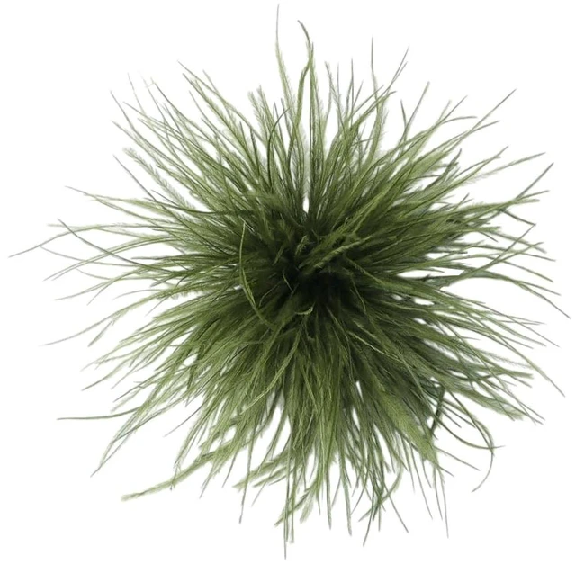 Main image of Dainty Feather Flower Large Brooch Pin for Women Men Elegant Oversized Floral Lapel Pins Shawl Dress Suit Clothes Accessories Wedding Party Dance Banquet Fashion Jewelry 150mm (Olive Green)