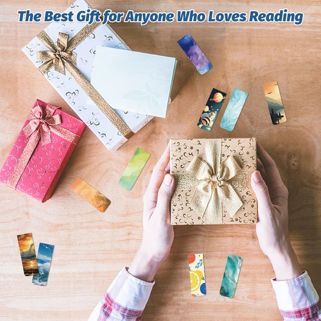 Alt view image 7 of 7 - 48 Pieces Magnetic Bookmarks Magnet Page Markers Cute Magnet Bookmark Clips with Storage Boxes Bookmarks for Reading Women & Men Christmas Gifts & Teacher Gifts