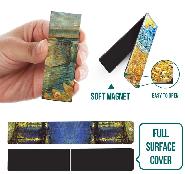 Alt view image 6 of 7 - Magnetic Bookmarks, 14Pcs Bookmark 3.1" Page Magnetic Markers | Magnet Book Markers Page Clip for Students Teachers School Home Office Reading Supplies