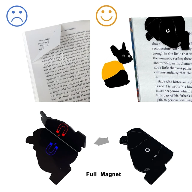 Alt view image 2 of 7 - Magnetic Bookmarks - 6 Pieces Cute Dogs Bookmarks for Women Readers, Book Marks for Reading Office Supplies, Book Markers Gift for Book Lovers (A)