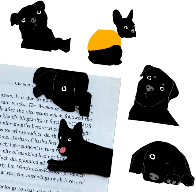 Main image of Magnetic Bookmarks - 6 Pieces Cute Dogs Bookmarks for Women Readers, Book Marks for Reading Office Supplies, Book Markers Gift for Book Lovers (A)