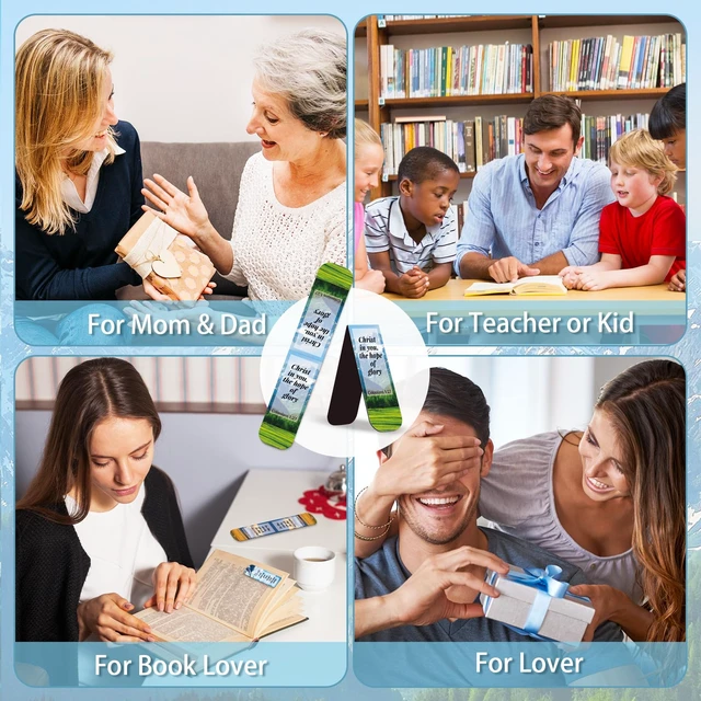 Alt view image 7 of 7 - Bible Magnetic Bookmarks Christian Magnet Bookmark Clips | 108 Pack Book Lovers Bible Page Markers for Women Men Teachers Students Reading School Office Home