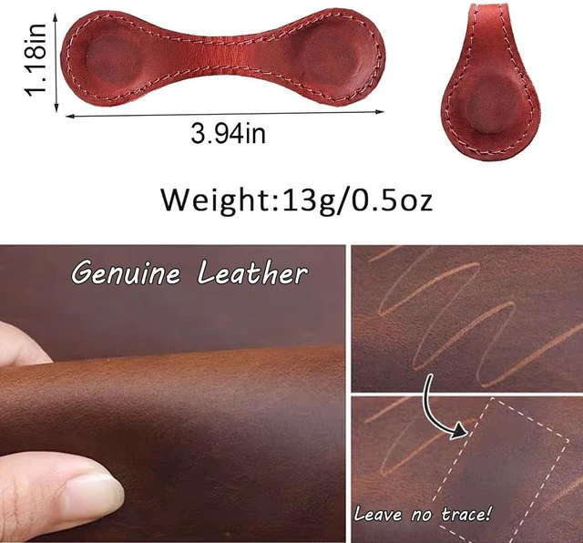 Alt view image 6 of 7 - Personalized Magnetic Leather Initial Bookmark, 26 Letters Customized Multi-Functional for Women, Teachers, Book Lovers (J, Red)