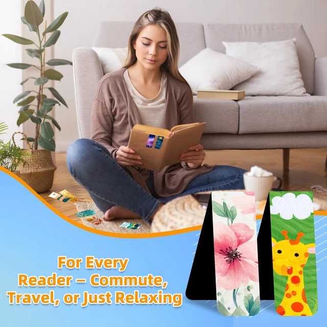 Alt view image 6 of 7 - 100 Pcs Magnetic Bookmarks Bulk, Cute Magnet Bookmark Page Clips - Magnetic Book Marks for Reading, Book Lovers, Teacher, Students, Women, Men Party Favors, Teacher Gift, Bookmark Gift (Unique)