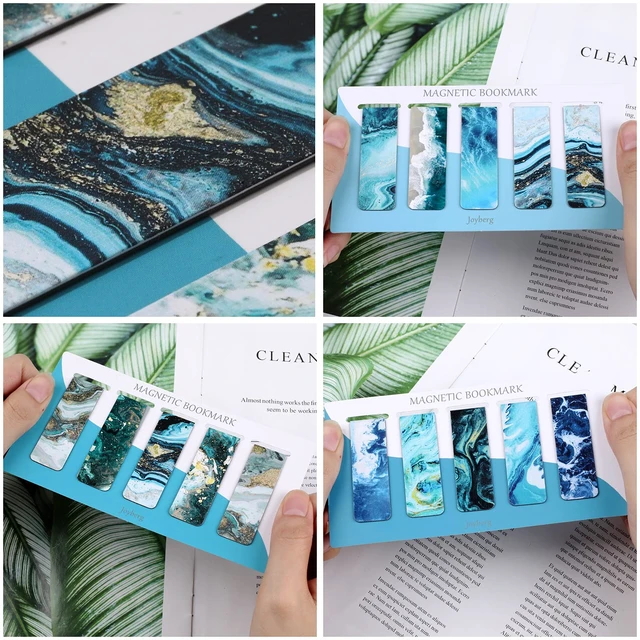 Alt view image 6 of 7 - 15 Pieces Bookmarks, Magnetic Bookmarks for Women, Men, Book Lovers, Page Markers for Students Teachers Reading (Multi Ocean)