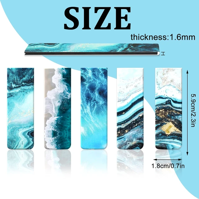Alt view image 2 of 7 - 15 Pieces Bookmarks, Magnetic Bookmarks for Women, Men, Book Lovers, Page Markers for Students Teachers Reading (Multi Ocean)