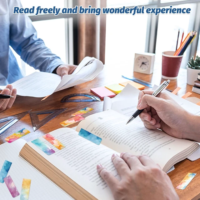 Alt view image 6 of 6 - 48 Pieces Magnetic Bookmarks Magnet Page Markers - Book Marks for Reading Women & Men with Storage Boxes - Cute Magnet Bookmark Clips for Reading PleasureWatercolor