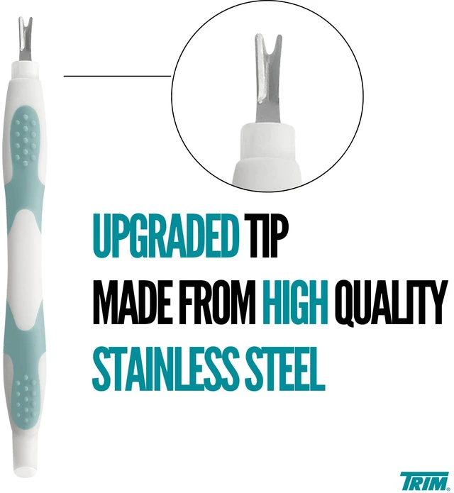 Alt view image 2 of 7 - Easy Hold Cuticle Pusher & Remover, Stainless Steel Manicure Tool | Dual-Ended stainless steel tool, ergonomic non-slip soft-touch grip, for precision nail prep, gel manicure, and cuticle care.