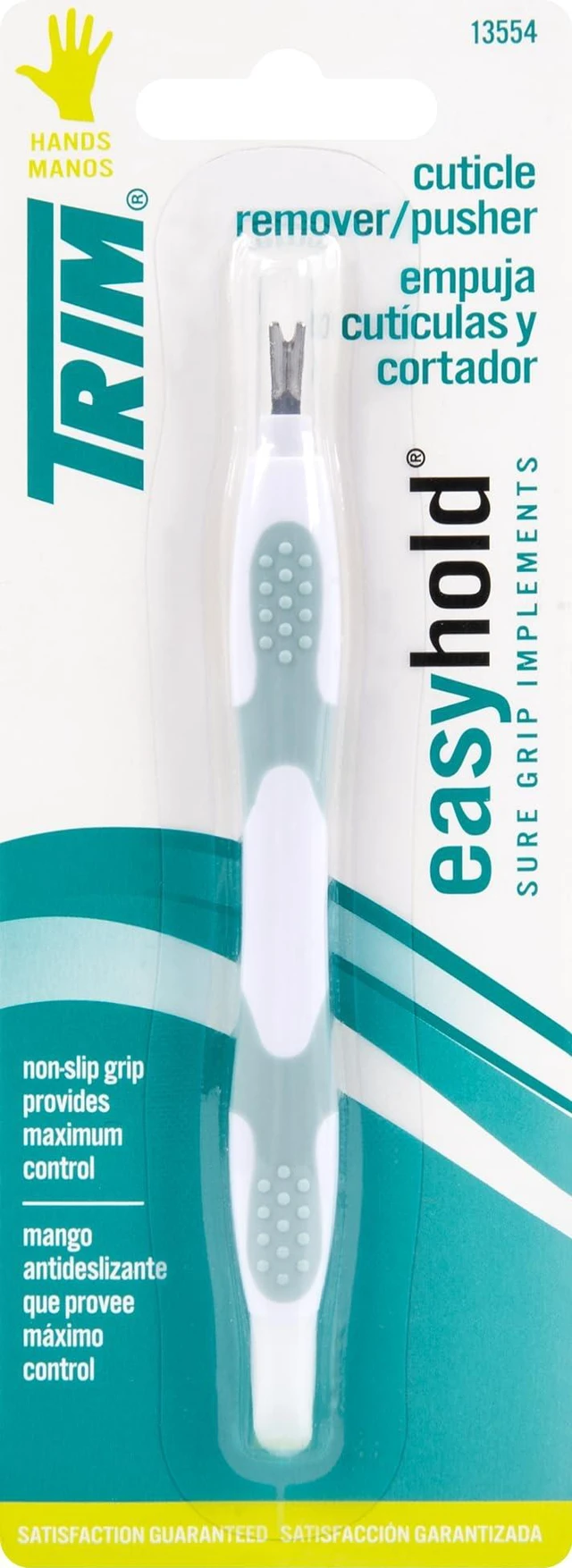Alt view image 7 of 7 - Easy Hold Cuticle Pusher & Remover, Stainless Steel Manicure Tool | Dual-Ended stainless steel tool, ergonomic non-slip soft-touch grip, for precision nail prep, gel manicure, and cuticle care.