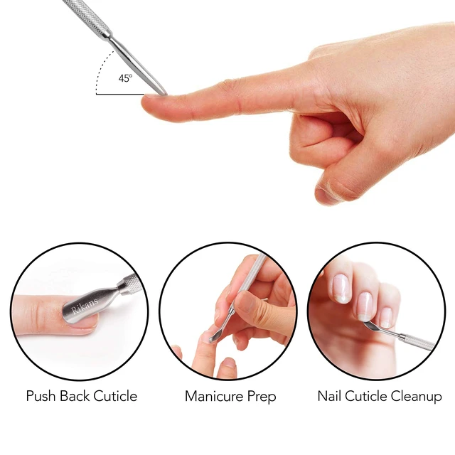 Alt view image 2 of 5 - Cuticle Pusher Nail Art & Uv Gel Nail Polish Remover Tool for Fingernail Polish Manicure pedicure cuticle trimmer. (Nail Cuticle Cleaner)