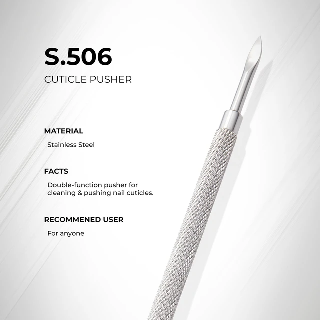 Alt view image 3 of 6 - Pusher - S-506 (Stainless Steel) | DoubleEnded Nail Cleaner and Spoon Pusher | Premium Quality for Nail Care | Ergonomic Design | Suitable for Professional & Home Use