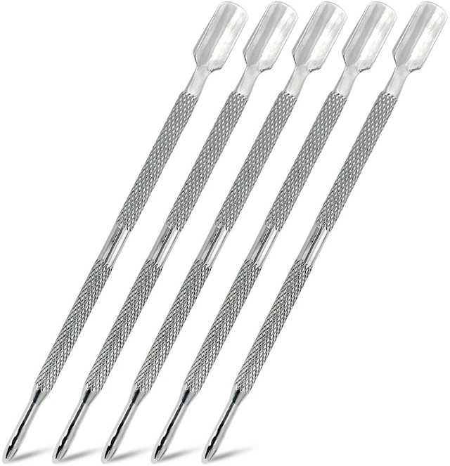Main image of 5-Piece Dual-Sided Cuticle Pusher Set - Professional Stainless Steel Manicure Pedicure Nail Care Tools