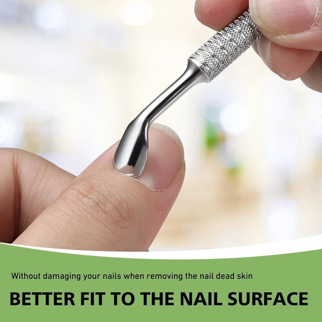 Alt view image 2 of 7 - Stainless Steel Cuticle Pusher, Horseshoe Shaped Double-Ended Cuticle Sticker The Ultimate Nail Technicians Sidekick for Perfect Manicures and Pedicures