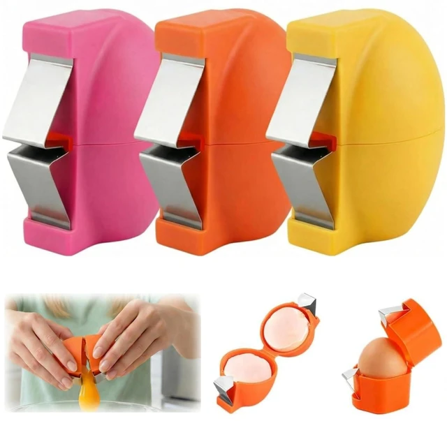 Main image of 3 Pcs Egg Shell Opener, Egg Separator Egg Cracker Egg Peeler for Raw Eggs, Hard Boiled Egg Peeler Tool for Cutting Eggs,Quickly Cutting Off Eggs Breaker Kitchen Gadgets for Cooking Bakery-1