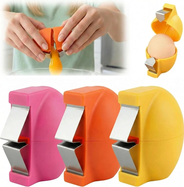 Alt view image 6 of 6 - 3 Pcs Egg Shell Opener, Egg Separator Egg Cracker Egg Peeler for Raw Eggs, Hard Boiled Egg Peeler Tool for Cutting Eggs,Quickly Cutting Off Eggs Breaker Kitchen Gadgets for Cooking Bakery-1