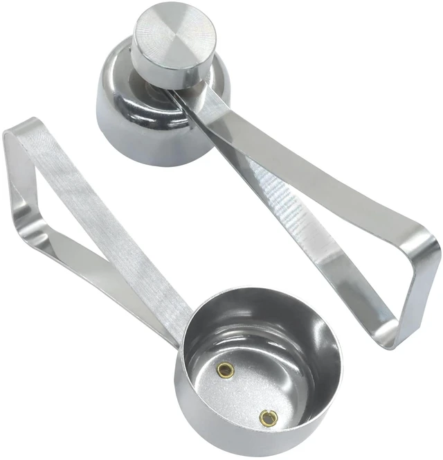 Main image of Stainless Steel Egg Cracker, 2Pcs | Ergonomic Egg Shell Opener, Adjustable Egg Topper, Durable Egg Scissors, For Custards and Cakes