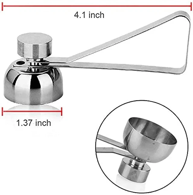 Alt view image 2 of 5 - 1Pack Egg Cracker Topper, Ashero Stainless Steel Egg Opener Eggshell Cutter Kitchen Remover Tool for Raw/Soft Hard Boiled Egg