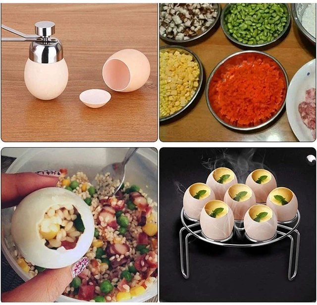 Alt view image 5 of 5 - 1Pack Egg Cracker Topper, Ashero Stainless Steel Egg Opener Eggshell Cutter Kitchen Remover Tool for Raw/Soft Hard Boiled Egg