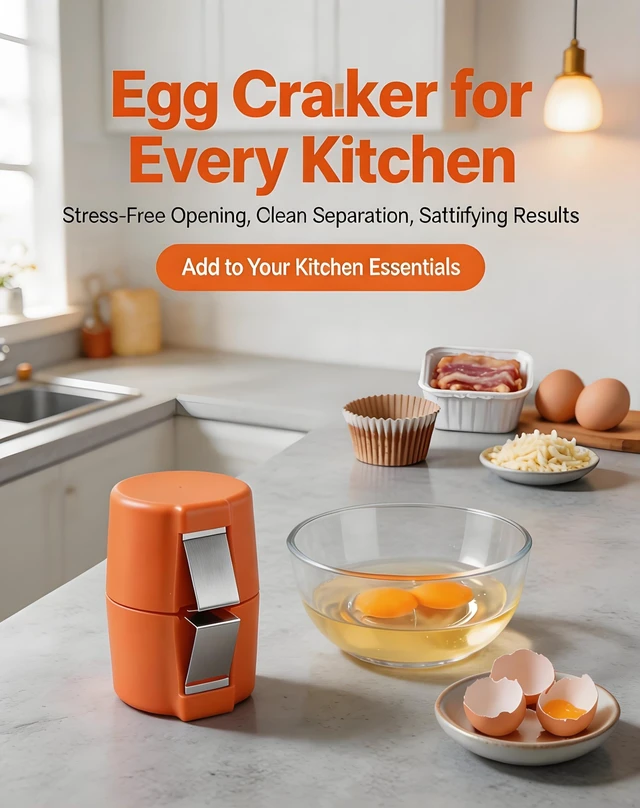 Alt view image 4 of 7 - Egg Shell Opener,Raw Egg Cracker,Egg Cracker Tool for Raw Eggs | For standard and large raw chicken eggs,not for cooked eggs,304 Stainless Steel+ABS