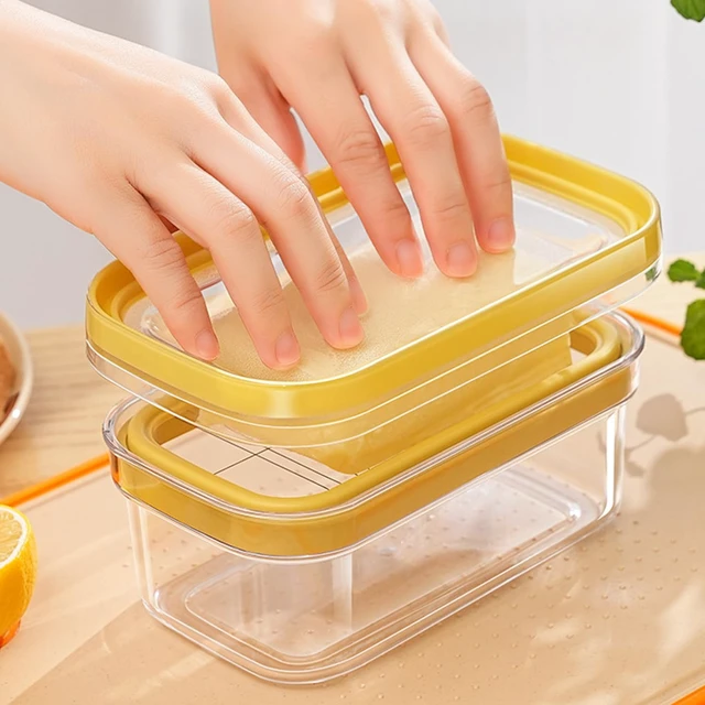 Alt view image 3 of 7 - 280g Butter Slicer Cutter and Airtight Container for Fridge, 2-in-1 PC Butter Dish with Stainless Steel Wires for Easy Portion Control, Slices After 15-20 Mins Softening, Clear Butter Keeper