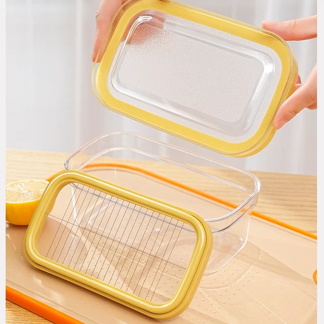Alt view image 6 of 7 - 280g Butter Slicer Cutter and Airtight Container for Fridge, 2-in-1 PC Butter Dish with Stainless Steel Wires for Easy Portion Control, Slices After 15-20 Mins Softening, Clear Butter Keeper